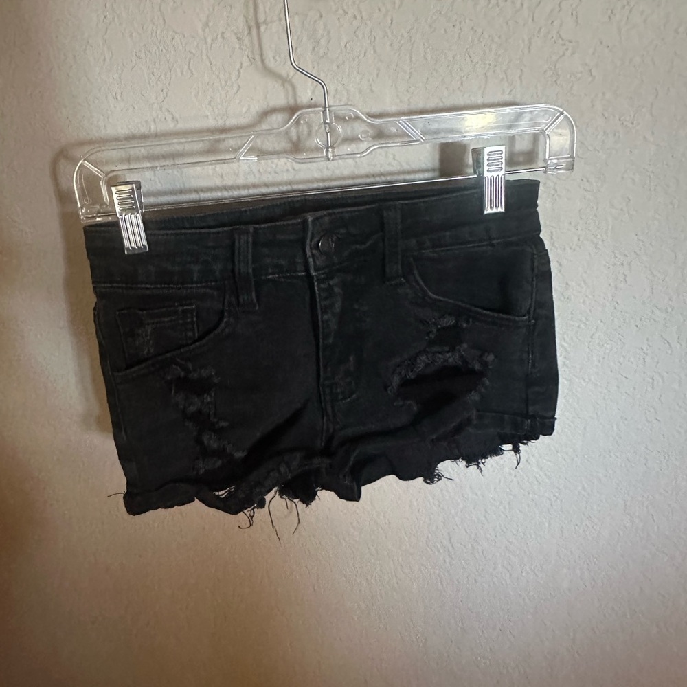 KanCan Black Distressed Jean Shorts